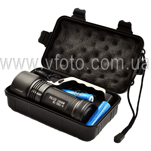 Фонарь Poliсe переносной 12V T801-9 -15 000W XPE, 2ак 18650, zoom - 1