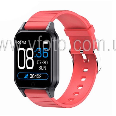 Smart Watch T96, температура тела, red (7578)