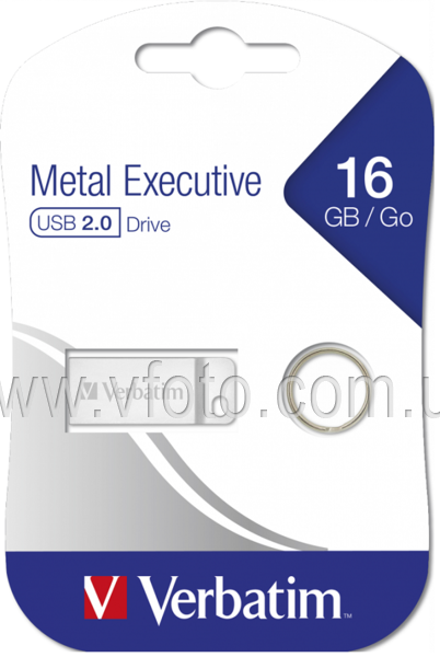 Flash Drive Verbatim Metal Executive Silver 16Gb (98748) (6418733)