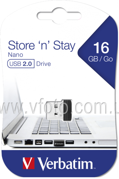 Flash Drive Verbatim USB Drive 16GB Store'N'Stay Nano (97464) (6172672)