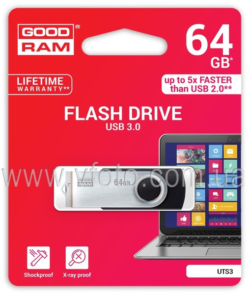 Flash Drives Goodram Twister 64GB (UTS3-0640K0R11) (6291351)