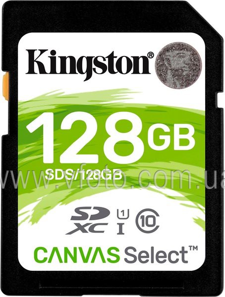 Карта памяти Kingston SDXC 128GB UHS-I U1 Canvas Select (SDS/128GB) (6420955)