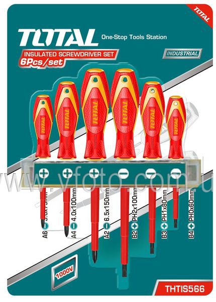 Набор отверток электрика TOTAL THTIS566 Sl, Ph, 6шт (6325336)