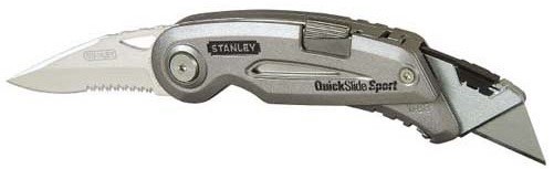 Нож Stanley складной с двумя лезвиями L=75мм (6390448)