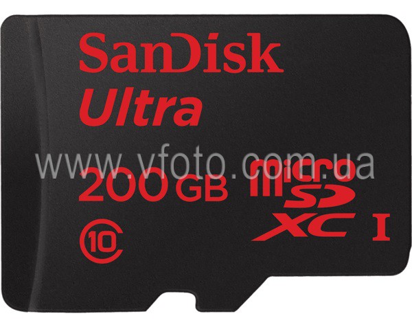 Карта памяти Sandisk 200GB microSDXC C10 UHS-I (SDSDQUAN-200G-G4A) (6295774)