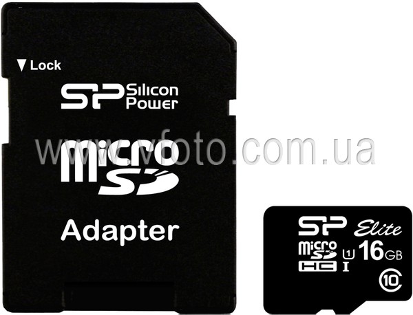 Карта памяти Silicon Power microSDHC 16 GB Class 10 UHS-I Elite (+ адаптер) (6022096)
