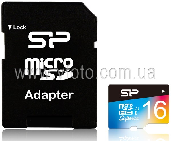 Карта памяти Silicon Power microSDHC 16 GB UHS-I Superior COLOR + ad (6240031) Карта памяти Silicon Power microSDHC 16 GB UHS-I Superior COLOR + ad (6240031)