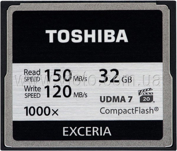 Карта памяти Toshiba Compact Flash 32 Gb 1000x (R150, W120MB/s) (6301292)