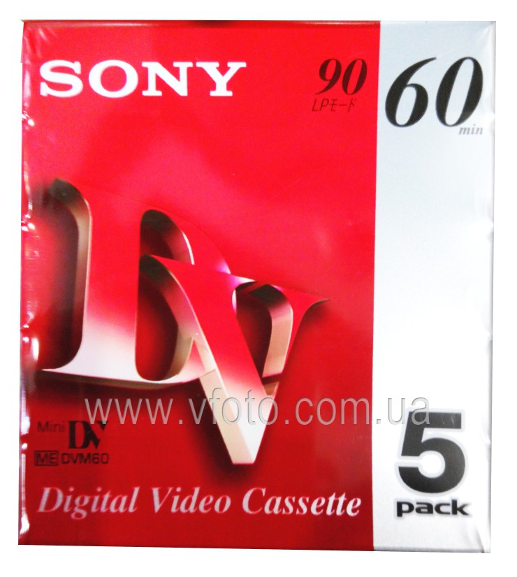 Видеокассета SONY mini DV 90min (5шт/кор)