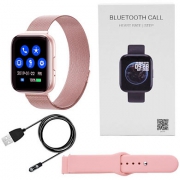 Smart Watch T99S, голосовой вызов, два браслета, pink (7953)