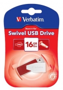 Flash Drive Verbatim 16GB USB Drive Store 'N' Go Swivel Red (49814) (6156034)