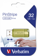 Flash Drive Verbatim PinStripe 32GB USB 2.0 Euc Green (6573422)