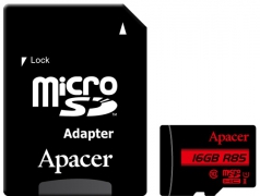 Карта памяти Apacer microSDHC 16GB UHS-I U1 Class 10 (AP16GMCSH10U5-R) + SD адаптер (6355523)