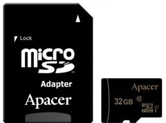 Карта памяти Apacer microSDHC 32GB UHS-I U1 Class 10 (AP32GMCSH10U1-R) + SD адаптер (6315949)