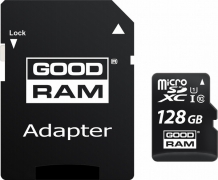 Карта памяти GoodRam microSDXC 128GB Class 10 UHS I (M1AA-1280R12) + SD адаптер (6469817)
