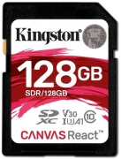 Карта памяти Kingston SDXC 128GB UHS-I U3 Canvas React (SDR/128GB) (6408567)