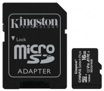 Карта памяти Kingston microSDHC 16GB Canvas Select+ A1 (W100/R85) + SD адаптер (6519920)