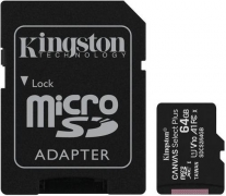 Карта памяти Kingston microSDHC 64GB Canvas Select+ A1 (W100/R85) + SD адаптер (6519922)