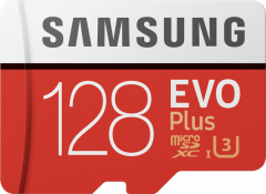 Карта памяти Samsung microSDHC 128GB EVO Plus UHS-I U3 Class10 (MB-MC128HA/RU) + SD адаптер (6591167)