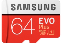 Карта памяти Samsung microSDXC 64GB EVO Plus UHS-I U3 (MB-MC64HA/RU) + SD адаптер (6581654)