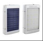 Power Bank Samsung 10000mAh 2USB(1A+2A) с солнечной батареей, индикатор заряда, фонарик 20SMD, ультрафиолет -143 (5000mAh) (5173)
