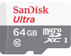 Карта памяти Sandisk microSDXC 64GB Ultra Class 10 UHS-I 48MB/s + SD (6314091)