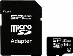 Карта памяти Silicon Power microSDHC 16 GB Class 10 UHS-I Elite (+ адаптер) (6022096)