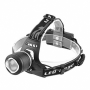 Фонарь налобный 2199-T6, ЗУ 220/12V, 2x18650, zoom, шипы, Box