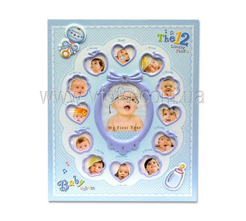 Фотоальбом 6013 240фото 10х15см Baby анкета російською 2вида 51v1-6