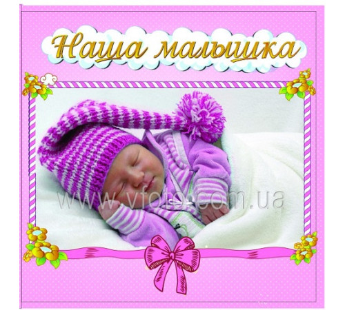 Фотоальбом 10x15/72 Baby I 23х25см (72фото, анкета російською мовою) блакитний, рожевий (Julia)