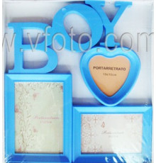 Фоторамка колаж 2303 Boy 3фото (10х10,10х15,13х18) синій 36шт/ящ 50v2-15