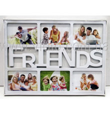 Фоторамка колаж YY809FR Friends 6фото 10х15 біл 18шт/ящ 55v2-28