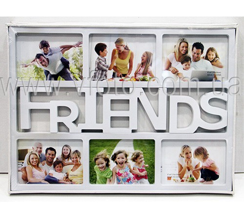 Фоторамка колаж YY809FR Friends 6фото 10х15 біл 18шт/ящ 55v2-28