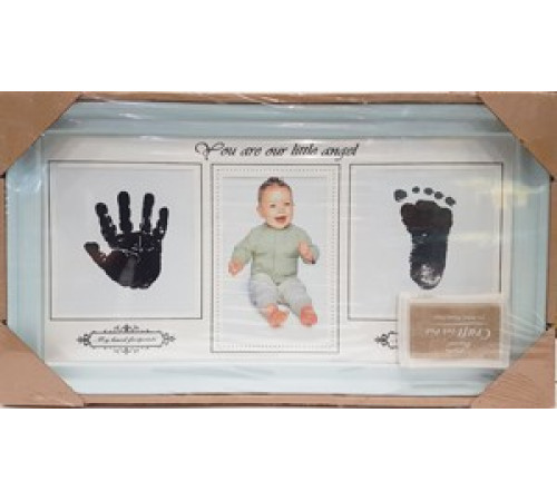 Фоторамка коллаж AM8732 Baby 1фото 10*15 в комплекте губка с красителем бел/роз/синий 36шт/ящ 53v9-14