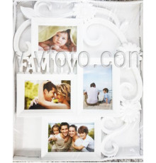 Фоторамка коллаж LL805 4фото Family бел 18шт/ящ 54v8-31