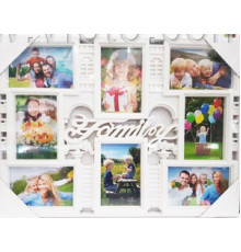 Фоторамка колаж A002 Family 7ФОТО бел/бронза 18шт/ящ 50v10-12