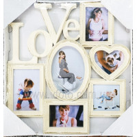 Фоторамка колаж 8106 LOVE 6ФОТО Біл/беж 18шт/ящ 52v4-24