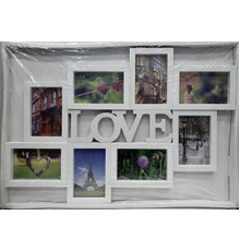 Фоторамка колаж A-197 Love 8ФОТО 10x15 біл 18шт/ящ 49v10-50