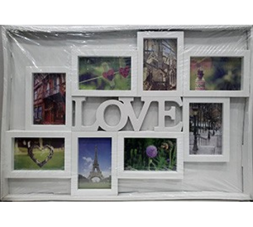 Фоторамка колаж A-197 Love 8ФОТО 10x15 біл 18шт/ящ 49v10-50