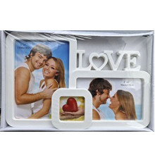 Фоторамка коллаж YW-005 Love 3фото 10х15 бел/красная 72шт/ящ 51v5-29