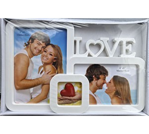 Фоторамка коллаж YW-005 Love 3фото 10х15 бел/красная 72шт/ящ 51v5-29