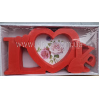 Фоторамка коллаж YJ101 1фото LOVE 10х15 бел/кр 80шт/ящ 52v5-34