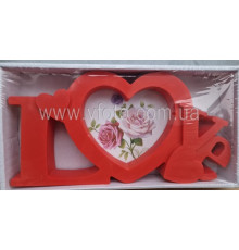 Фоторамка коллаж YJ101 1фото LOVE 10х15 бел/кр 80шт/ящ 52v5-34