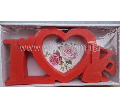 Фоторамка коллаж YJ101 1фото LOVE 10х15 бел/кр 80шт/ящ 52v5-34