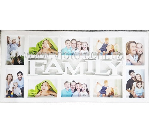 Фоторамка колаж 62340B-FA Family 10ФОТО 10*15 Бел 12шт/ящ 55v11-24
