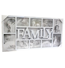 Фоторамка колаж A-101 FAMILY (13x18-4,10x15-6) біла 12шт/ящ 55v2-61