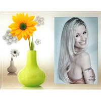 Фоторамка стекло 10х15 цветы-ваза 01/02/03/05A/06B/07 4вида 21v9-1